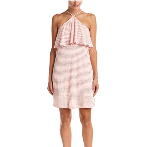 Splendid | Linen Mini Stripe Halter Dress | Size XS - Picture 2 of 8